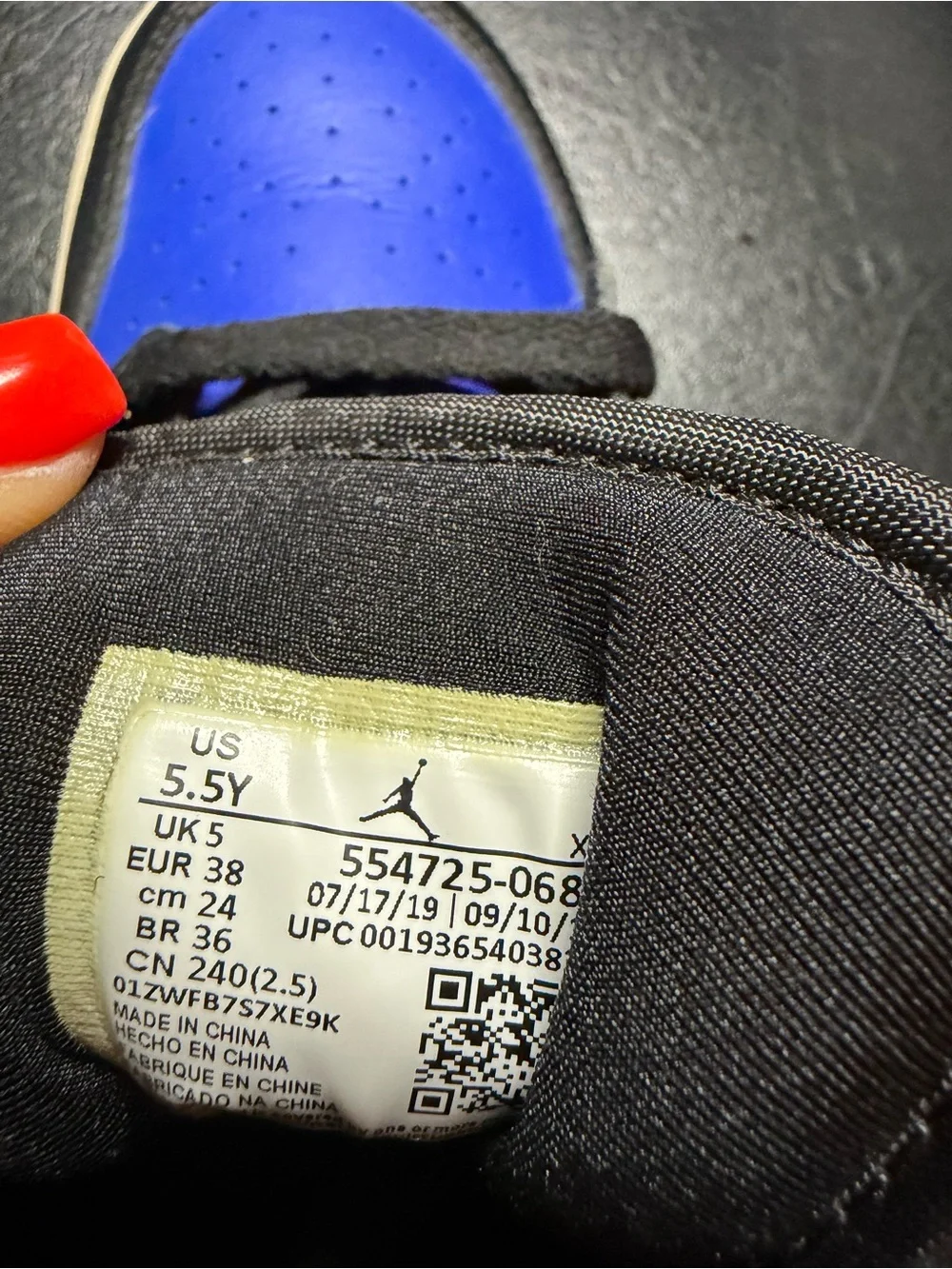 Jordan High Top Sneakers in Black and Royal Blue